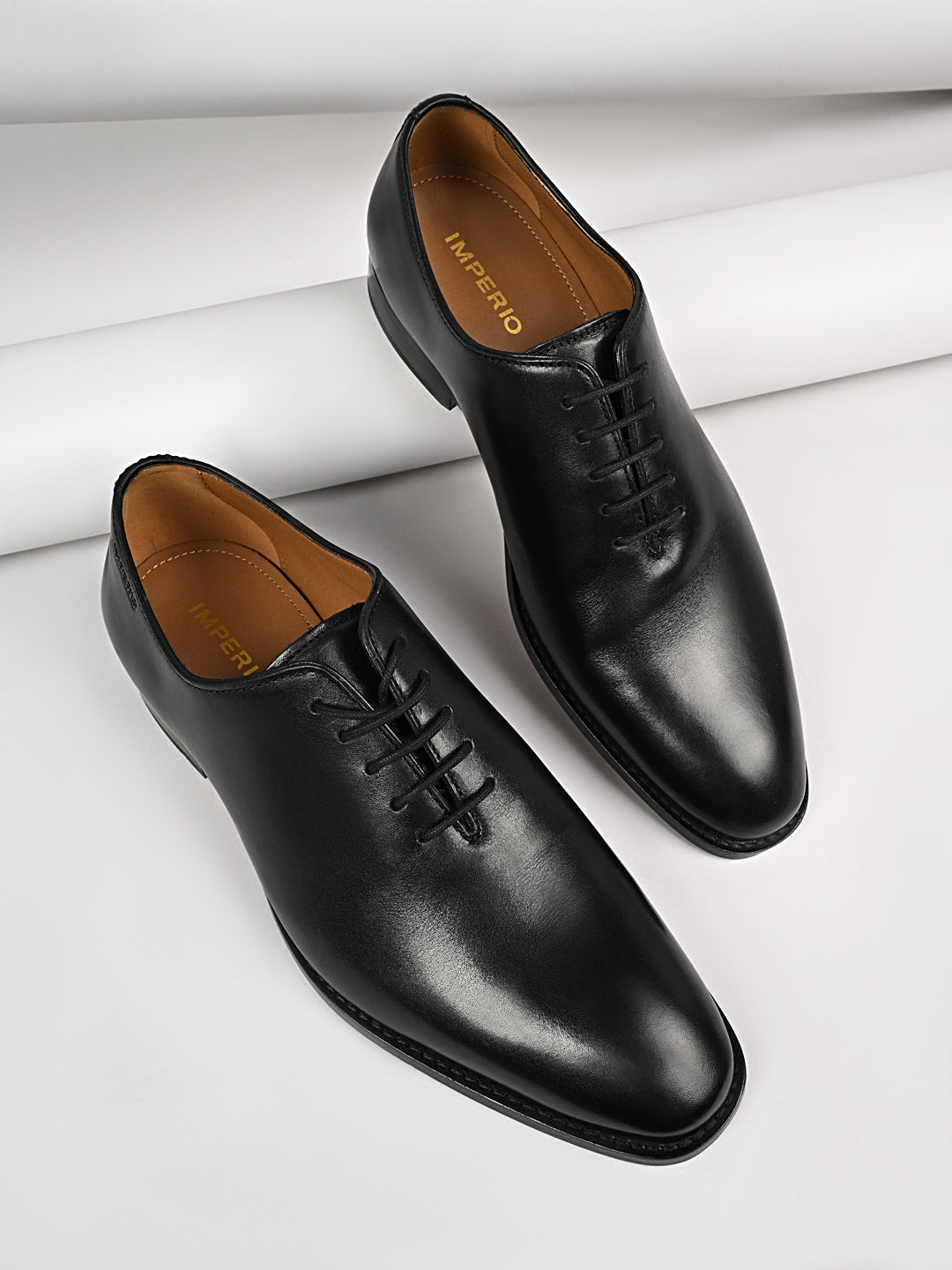 Shop Imperio By Regal Black Men Classic Leather Formal Lace Up