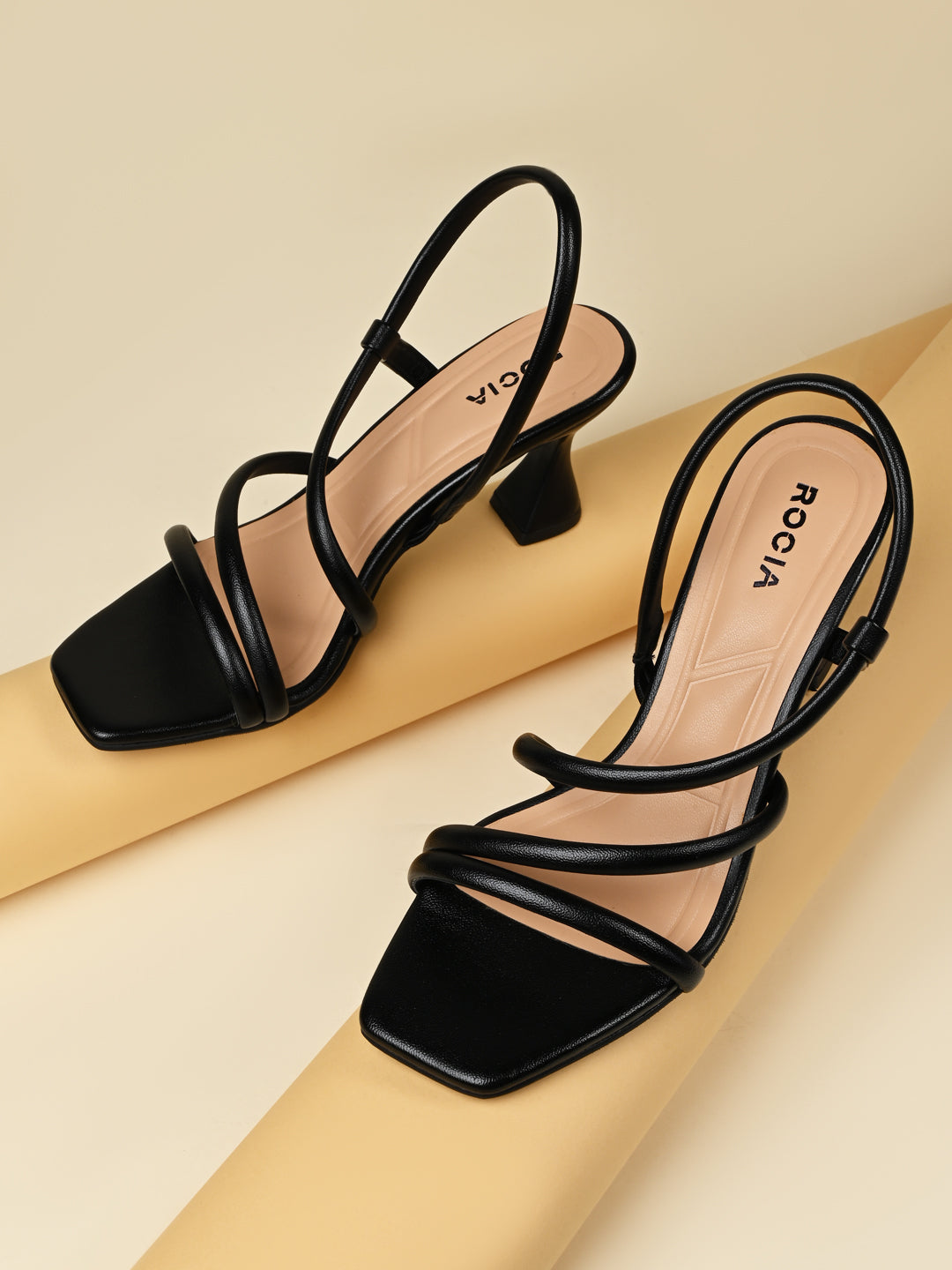 Shop Black Women Strappy Stilettos 55045Black Online