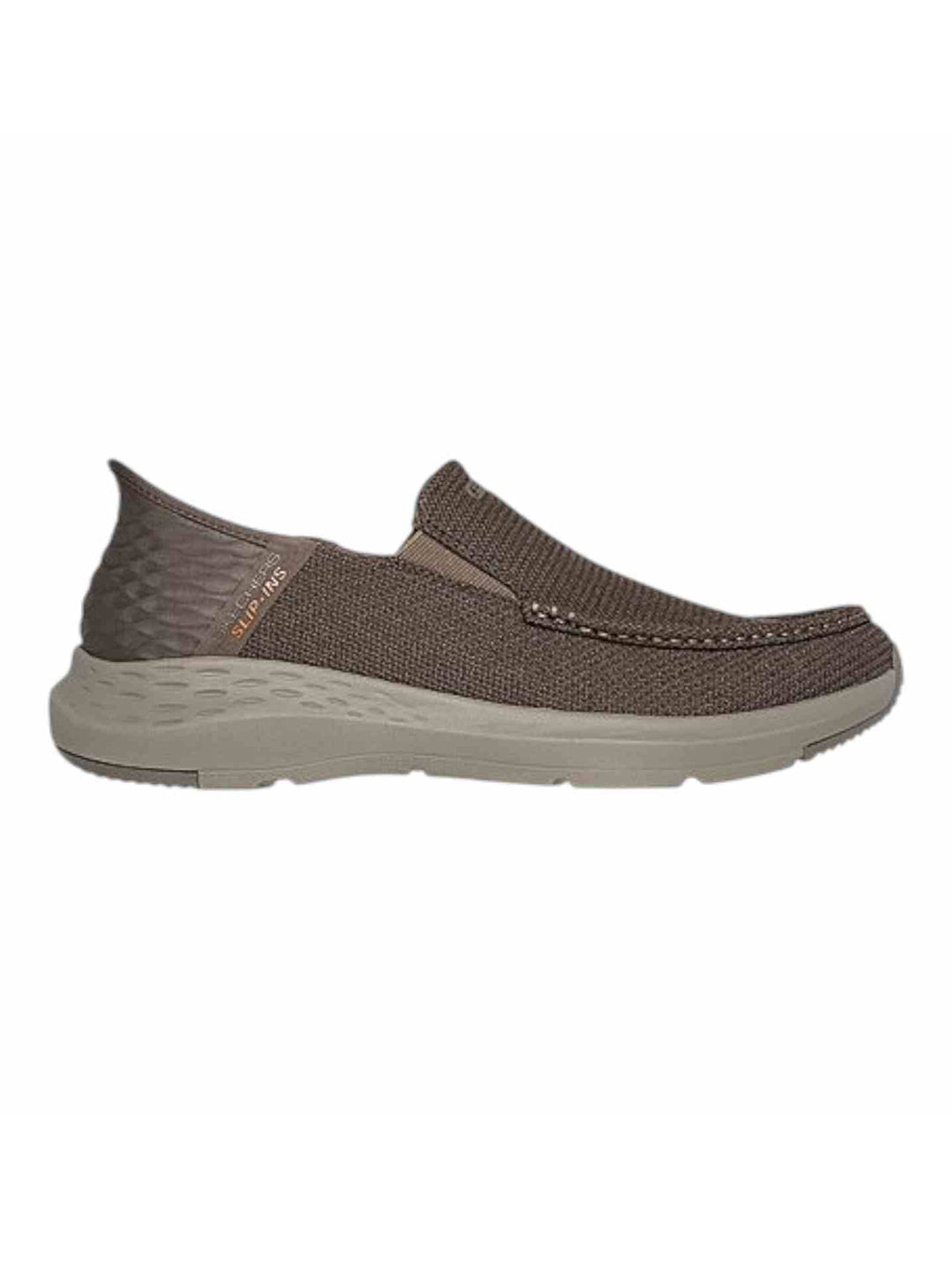 Shop Skechers Taupe Men Parson Ralven Slip On Sneakers Online