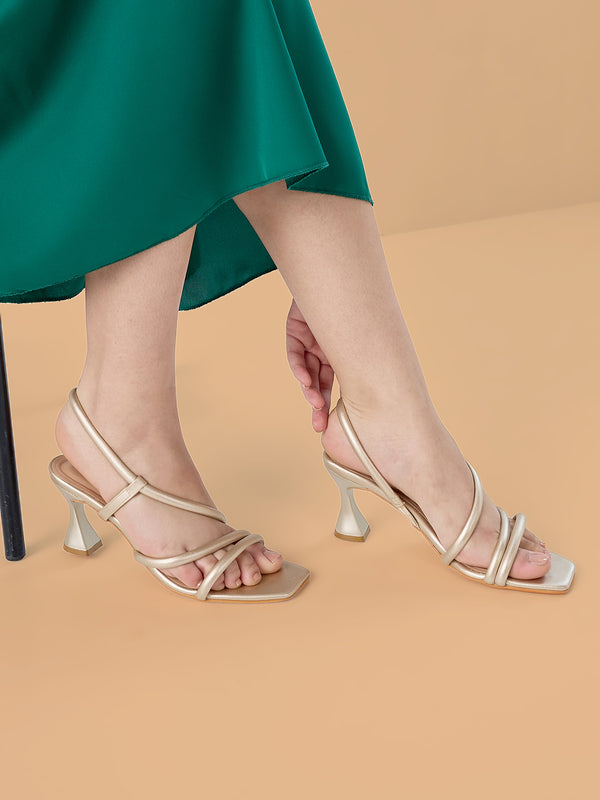 Rocia By Regal Gold Women Classic Strappy Stiletto