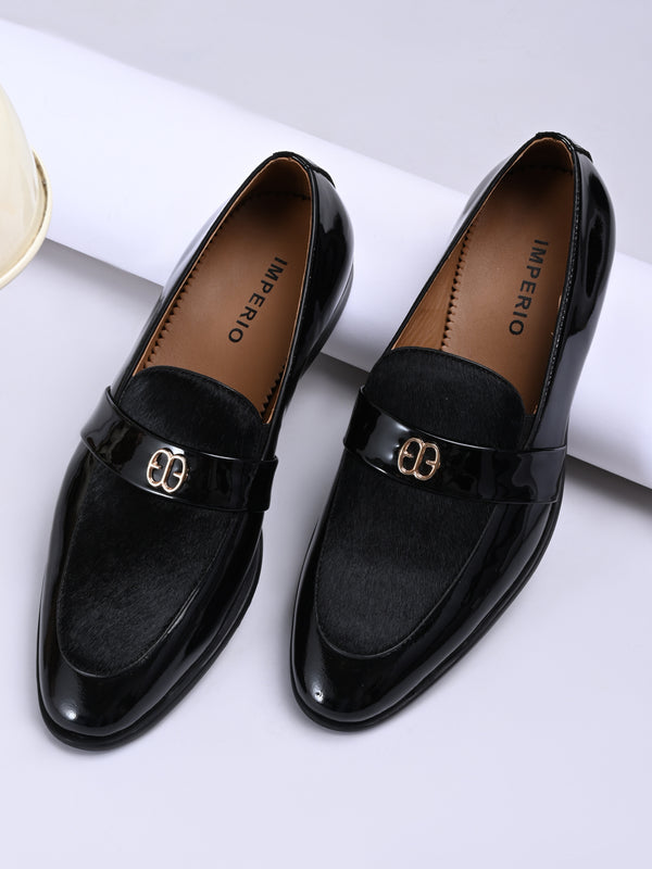 Imperio By Regal Black Men Formal Party Stylish Slip Ons