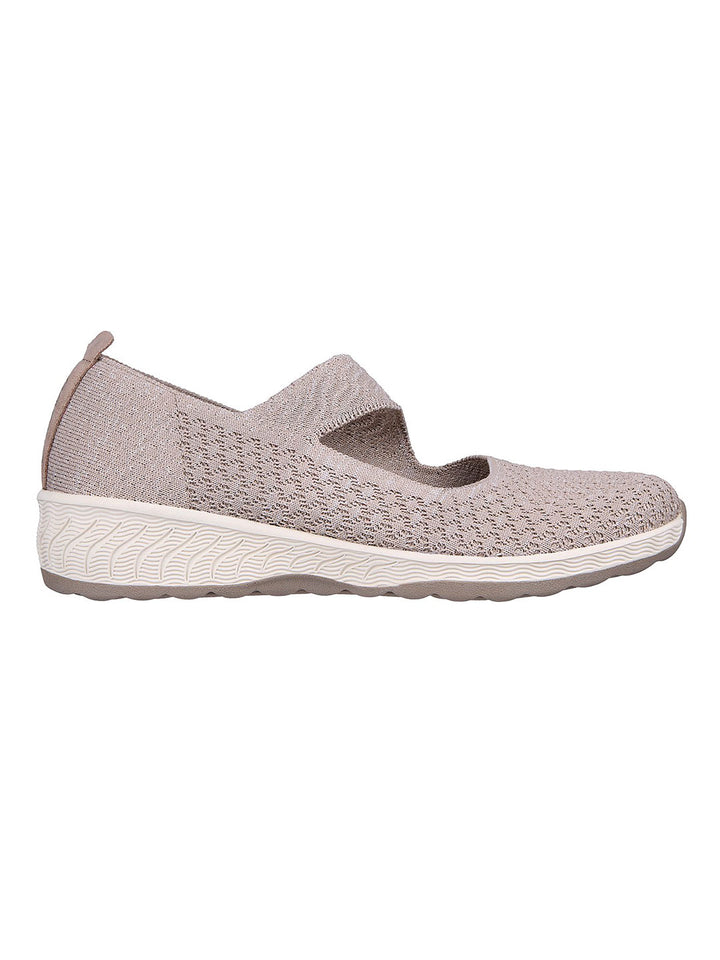 Skechers Taupe Women Up Lifted Ballerinas