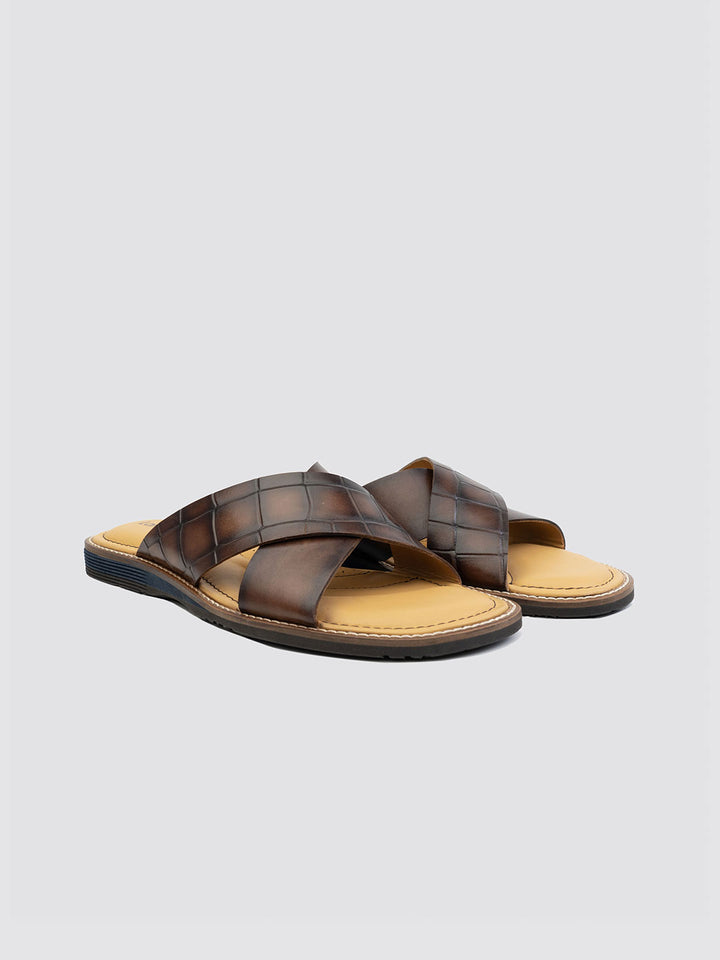 Shop Language Brown Men Zealand Sandals Online