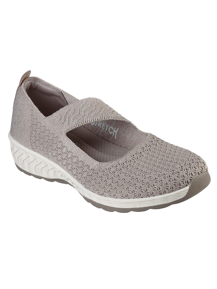 Skechers Taupe Women Up Lifted Ballerinas