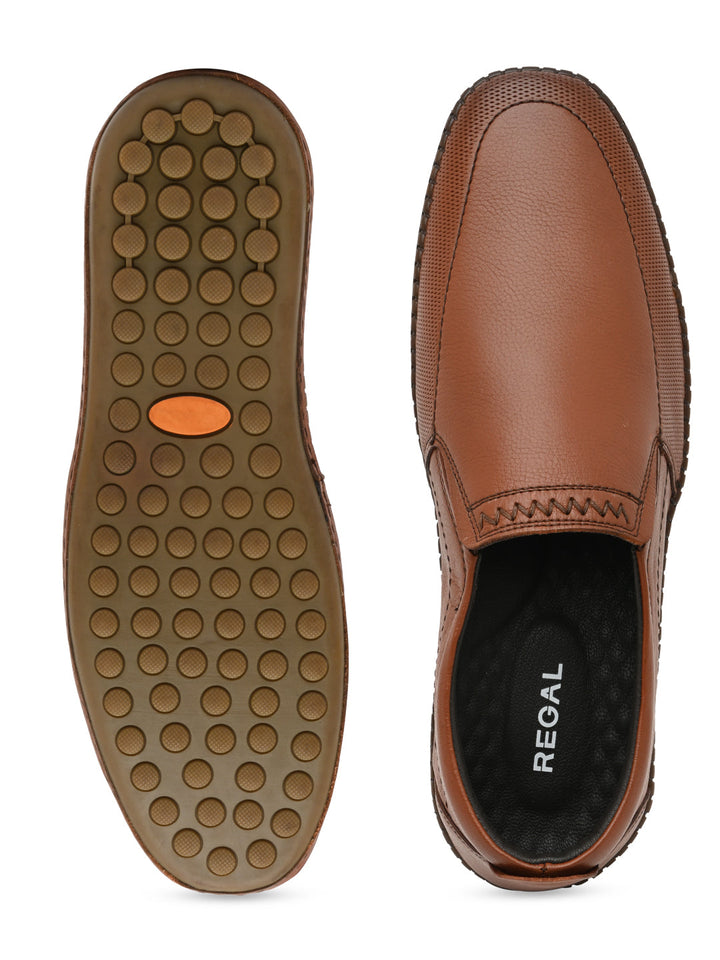 Regal Tan Men Casual Slip Ons