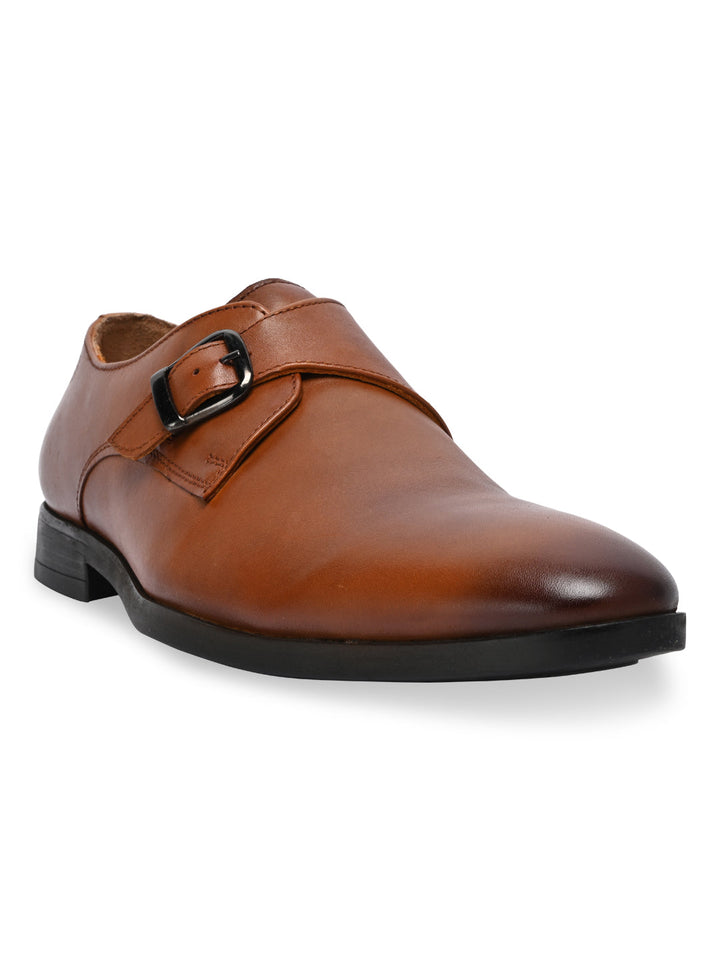 Regal Tan Men Leather Single Monks