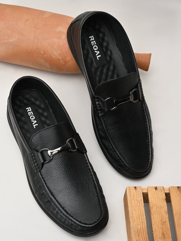 Regal Black Mens Casual Leather Loafers