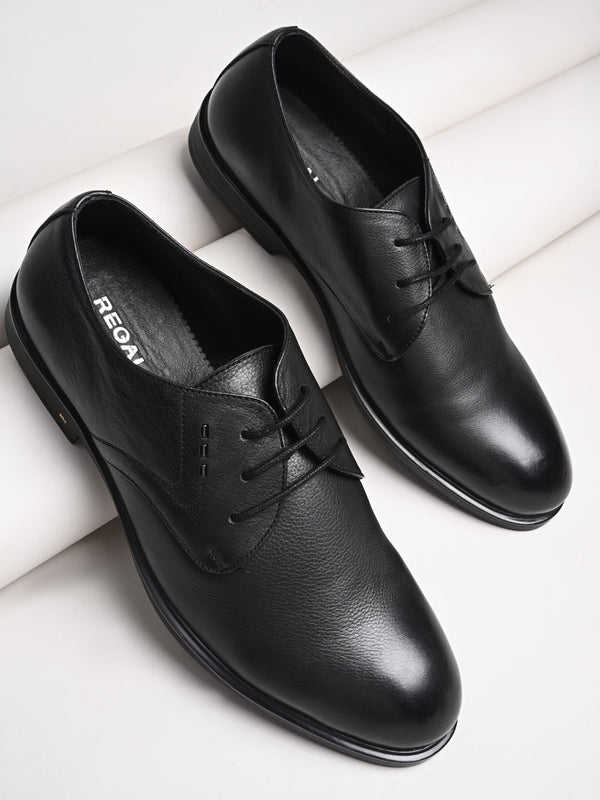 Regal Black Men Classic Office Lace Ups