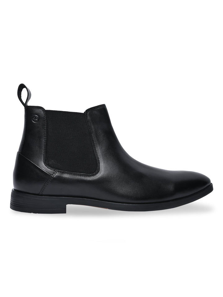 Regal Black Men Chelsea Leather Boots