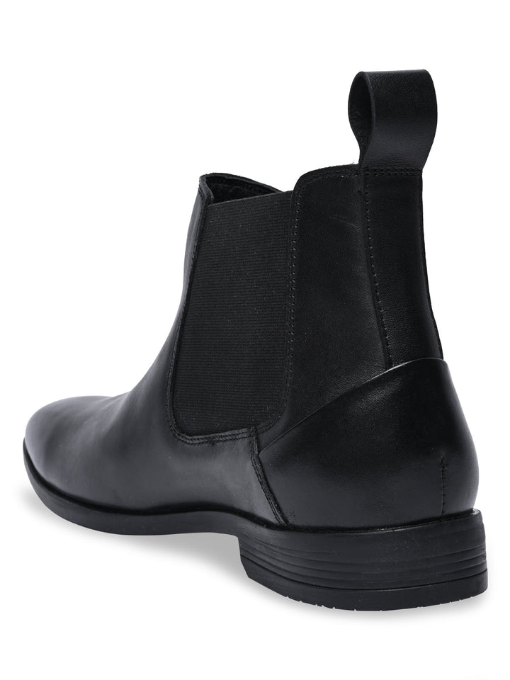 Regal Black Men Chelsea Leather Boots