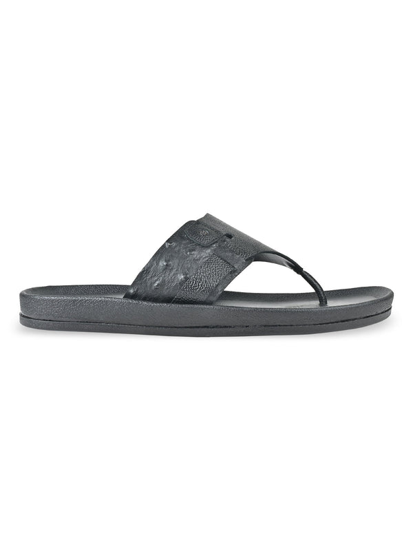 Regal Black Men Casual Leather Sandals