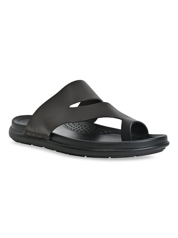 Regal Brown Men Casual Leather Sandals