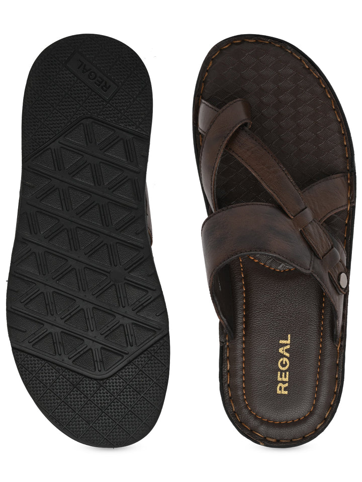 Regal Brown Mens Casual Leather Sandals