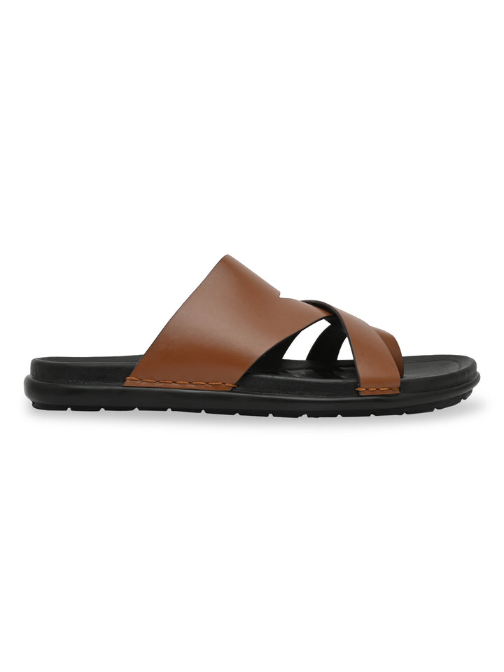Regal Dark Tan Mens Casual Leather Sandals