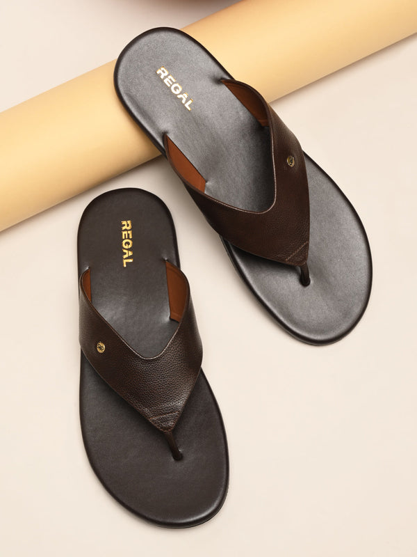 Regal Brown Men Classic Leather Sandals