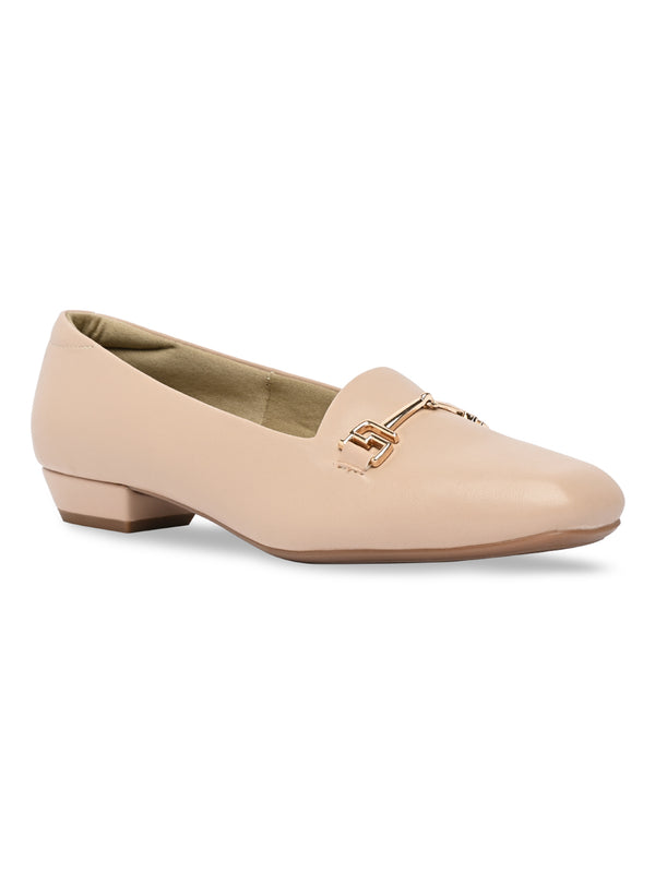 Rocia By Regal Beige Women Square Toe Workwear Pumps
