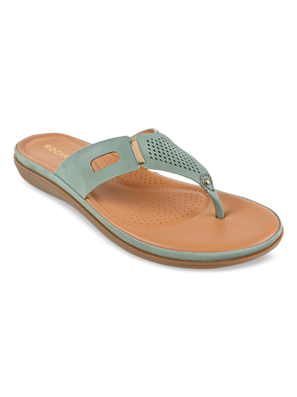 Rocia By Regal Green Women Casual Comfort Flats
