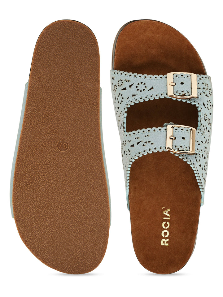 Rocia By Regal Mint Women Casual Laser Cut Flats