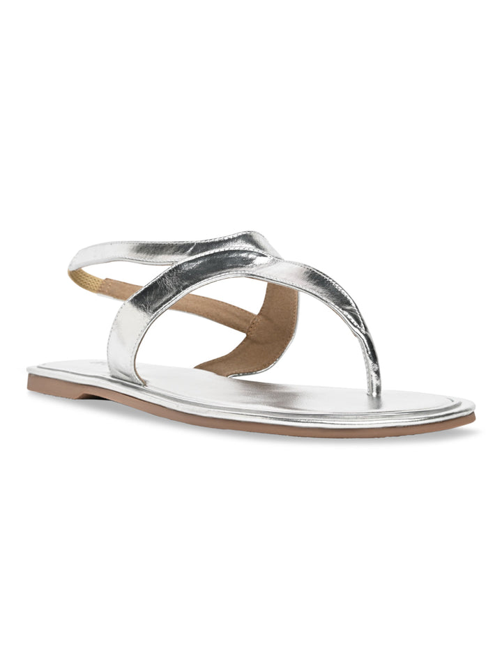 Rocia By Regal Silver Women Casual Flat Sandals