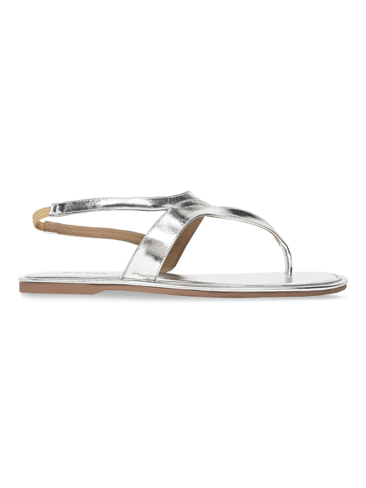 Rocia By Regal Silver Women Casual Flat Sandals