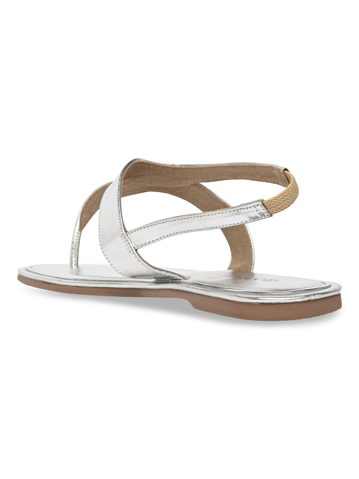 Rocia By Regal Silver Women Casual Flat Sandals