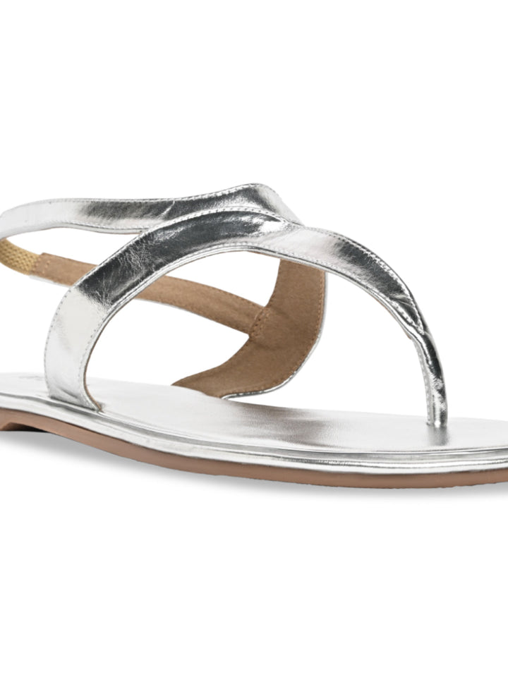 Rocia By Regal Silver Women Casual Flat Sandals