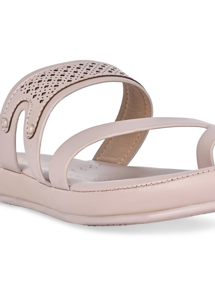 Rocia By Regal Lilac Women Laser Cut One Toe Flats