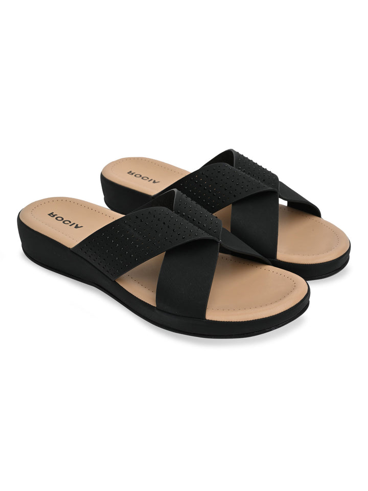 Rocia By Regal Black Women Casual Comfort Flats