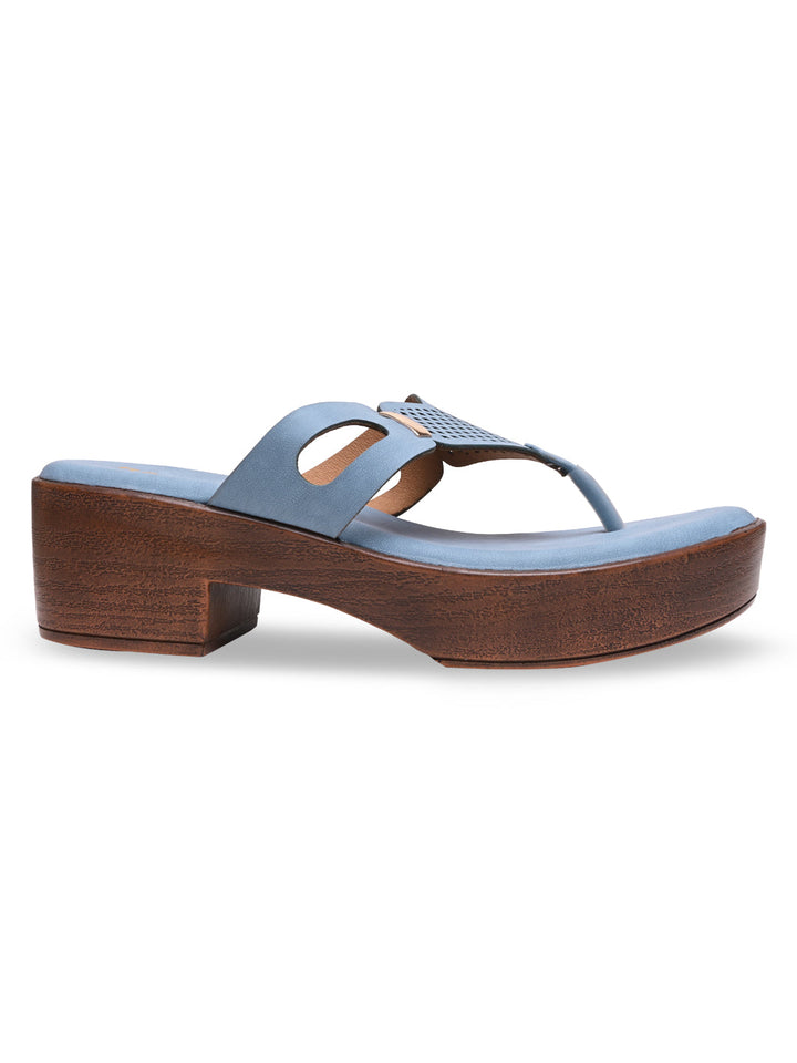 Rocia By Regal Blue Women Casual Block Heel Sandals