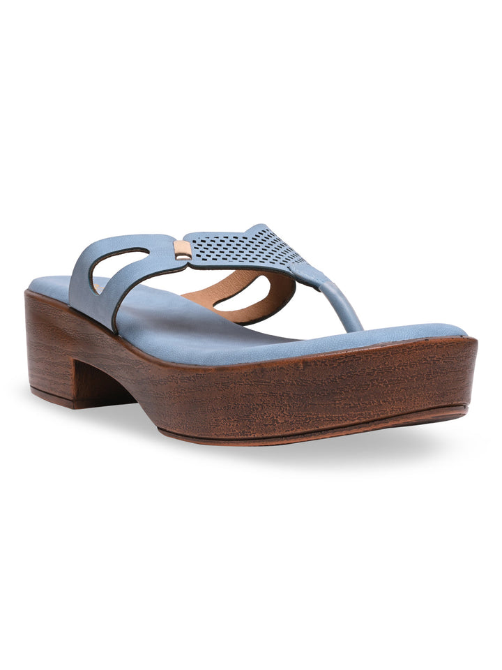 Rocia By Regal Blue Women Casual Block Heel Sandals
