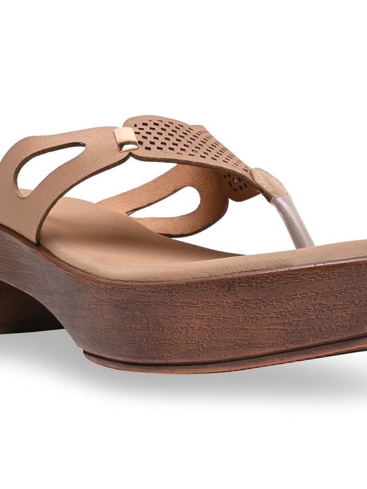 Rocia By Regal Taupe Women Casual Block Heel Sandals