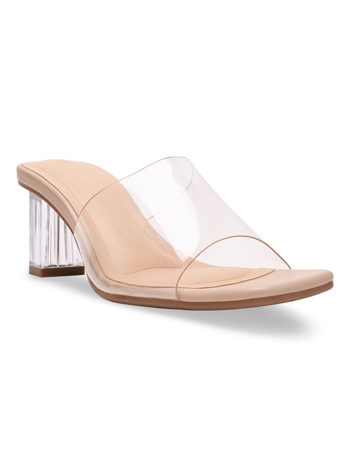 Rocia By Regal Beige Women Vinyl Block Heels