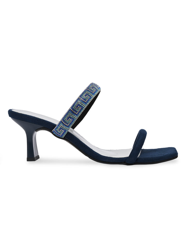 Rocia By Regal Blue Women Diamond Encrusted Stilettos