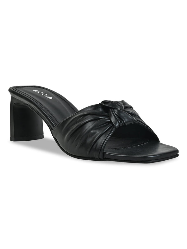 Rocia By Regal Black Women Casual Knotted High Heels