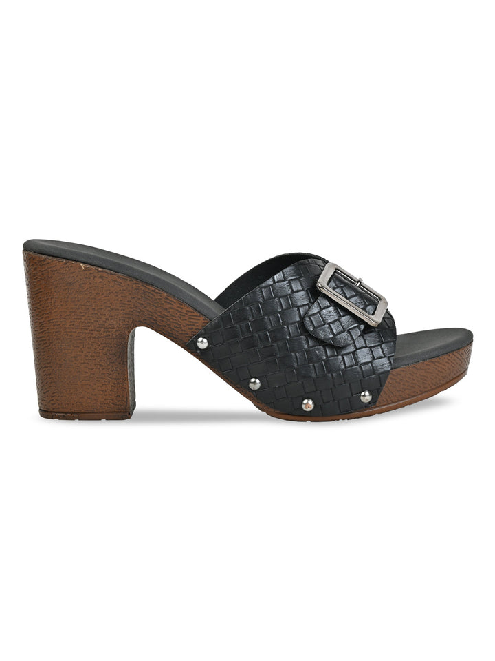 Rocia By Regal Black Women Casual Chatai Block Heel