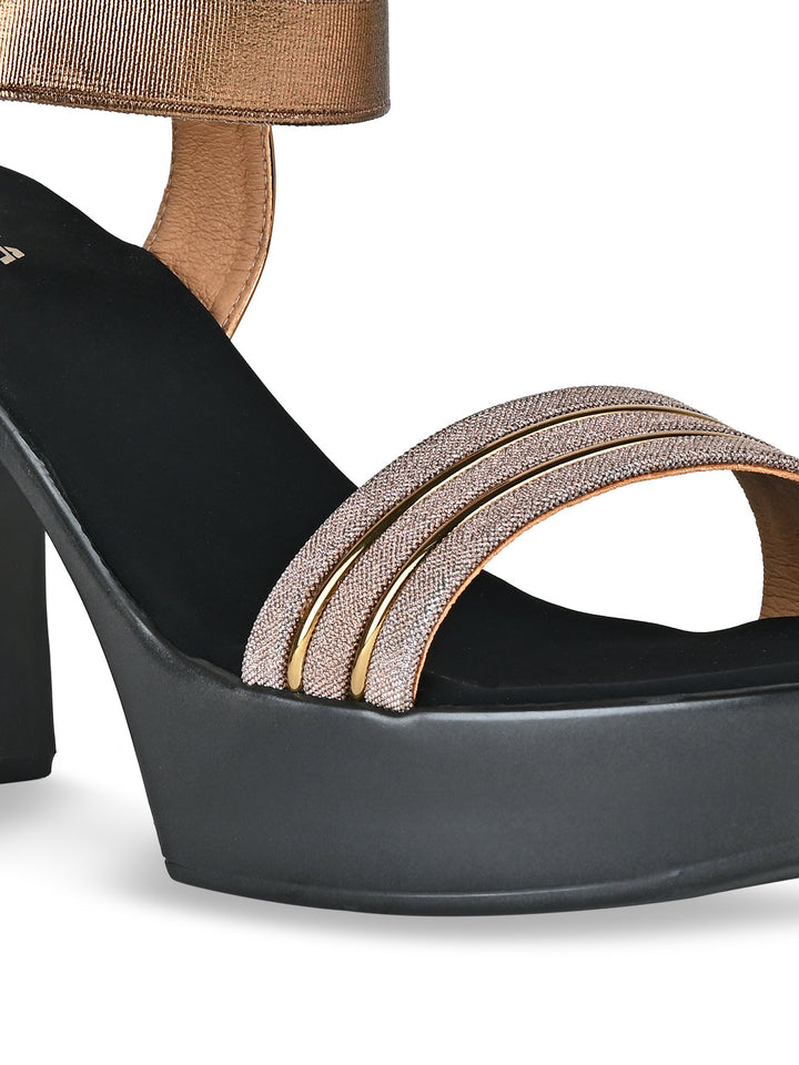 Rocia By Regal Antique Gold Women High Heel Sandal