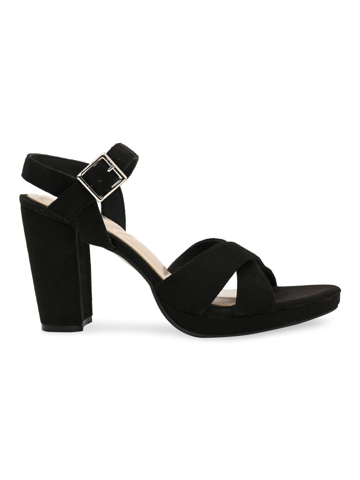Shop Rocia By Regal Black Women High Block Heel Sandals 56090BLACK