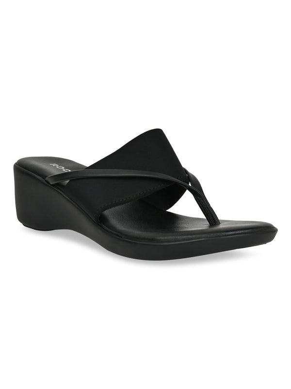 Rocia By Regal Black Women Casual Wedges