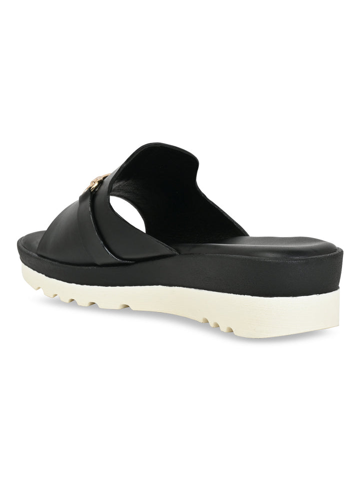 Rocia By Regal Black Women Casual Wedges