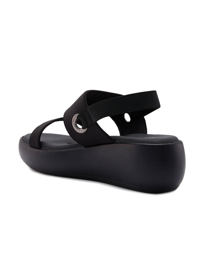 Rocia By Regal Black Women Casual Smart Wedges