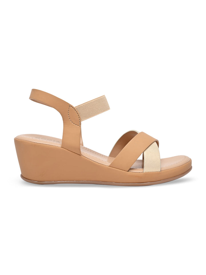 Rocia By Regal Beige Women Casual Wedge Sandals