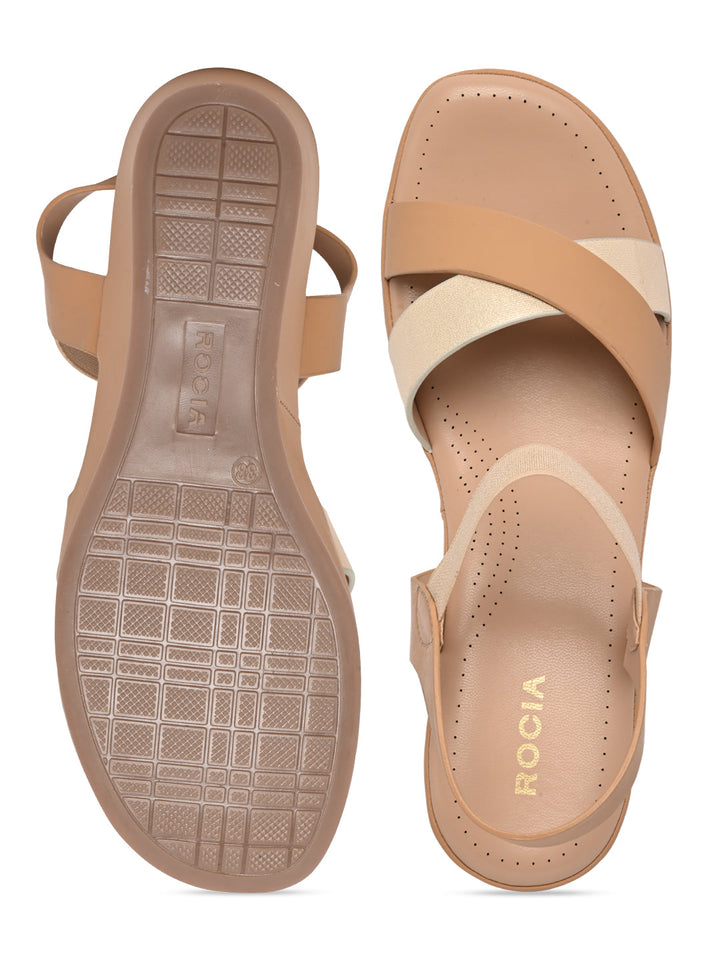 Rocia By Regal Beige Women Casual Wedge Sandals