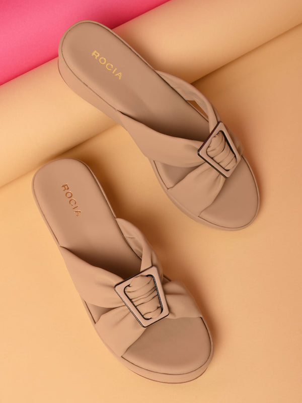 Rocia By Regal Beige Women Casual Wedges