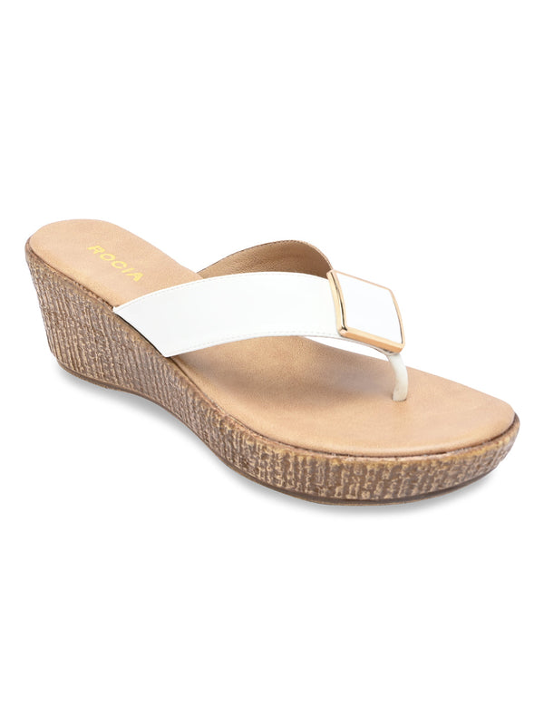 Rocia By Regal White Women Casual Wedge Sandals