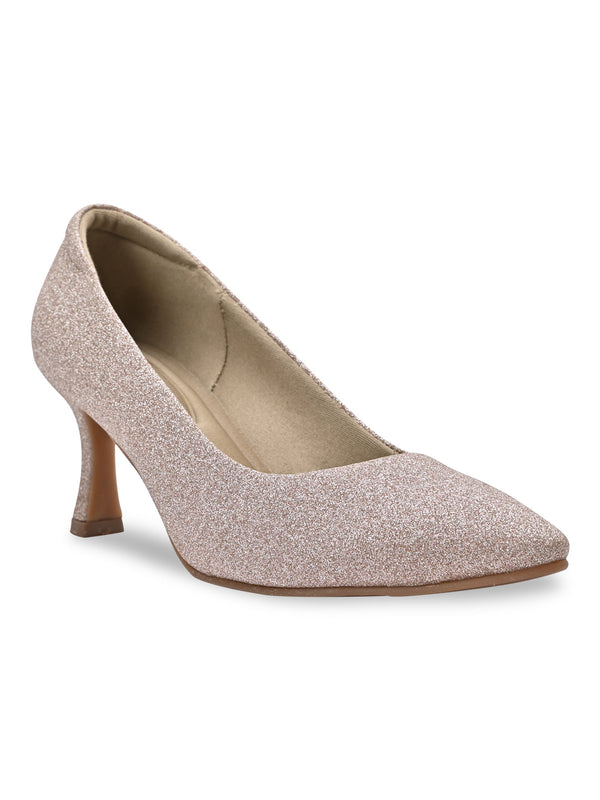 Rocia By Regal Rose Gold Women High Heel Pumps