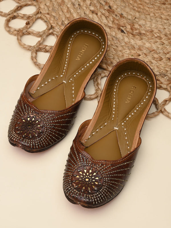 Rocia By Regal Brown Women Leather Jutties