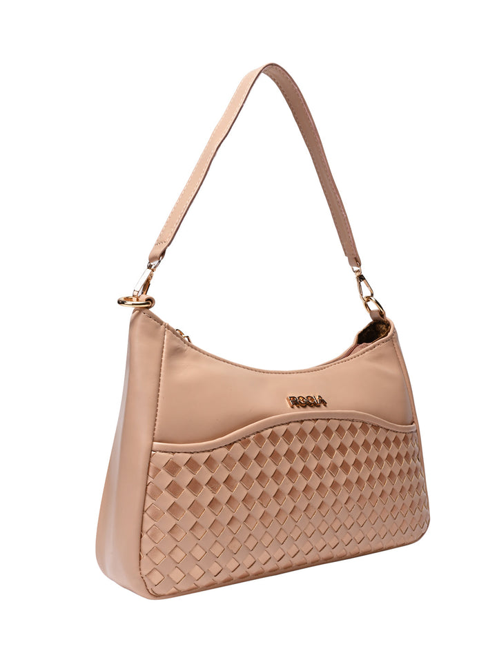 Rocia By Regal Nude Women Woven Shoulder Bag