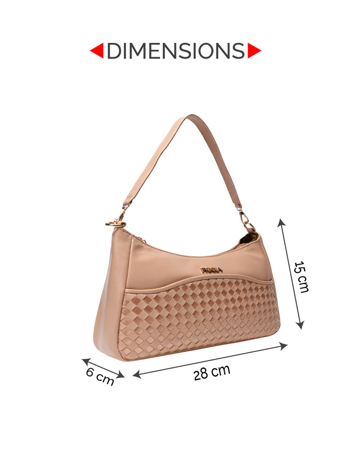 Rocia By Regal Nude Women Woven Shoulder Bag