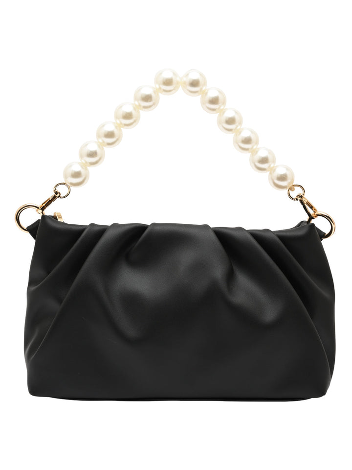 Rocia By Regal Black Women Pearl Handle Bag