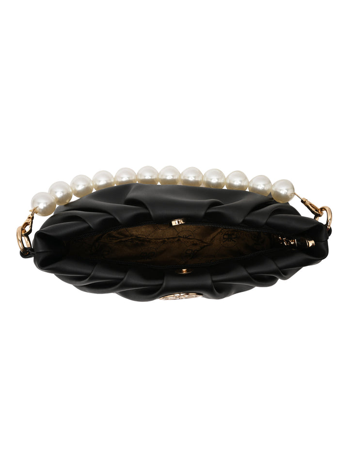 Rocia By Regal Black Women Pearl Handle Bag